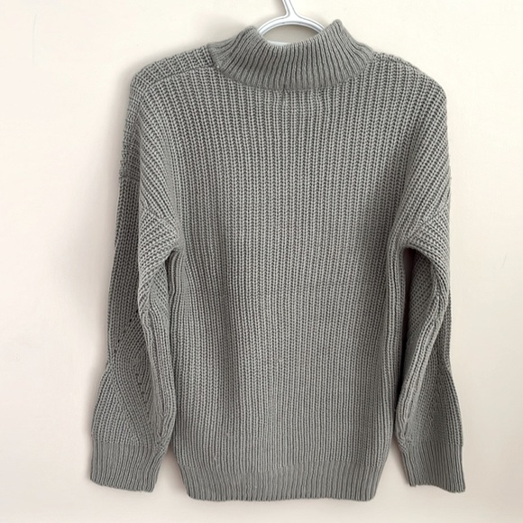 POOF APPAREL Sage Green Knit Sweater  NWOT - Picture 1 of 8